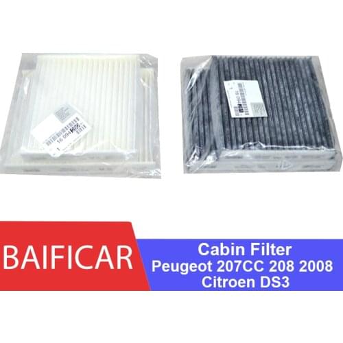 Baificar Brand New Genuine 2 Pcs Cabin Filter Carbon Air Conditioner 6447VX For Peugeot 207CC 208 2008 Citroen DS3