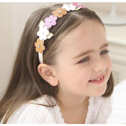 Baby Girl Flower Hair Hoop Cute Fruit Headwear Glitter Star Hair Accessories Cloth Childrens Hair Clip