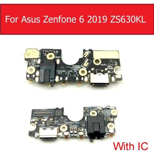Original USB Charger Jack Port Board For ASUS Zenfone 6 2019 ZS630KL Charging USB Plug Dock Headphone Port Board Repair Parts