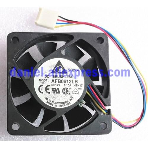 Original Delta afb0612lb 12V 0.10a 6015 double ball temperature control silent fan