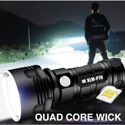 P70 Powerful Flashlight Portable Led Light Usb Rechargeable 3 Modes Outdoor Camping Lamp 26650 Battery Torch For Fishing Hiking