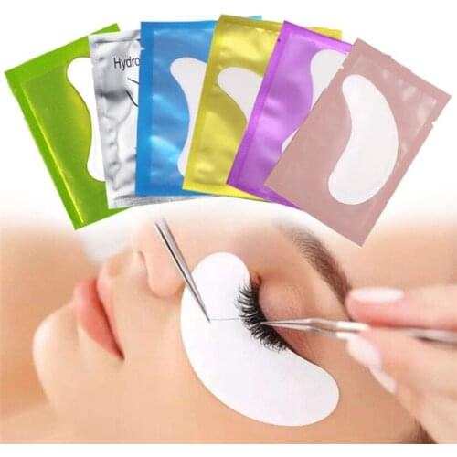50 Pairs Eyelash Pad Gel Patch Grafting Eyelashes Under Eye Patches For Eyelash Extension Paper Sticker Wraps Makeup Tools