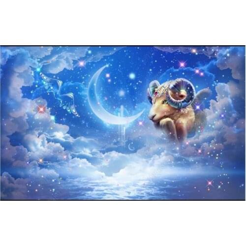 Custom ceiling wallpaper for walls 3 d zenith mural wallpaper Fantasy starry sky moon ceiling smallpox decorative background