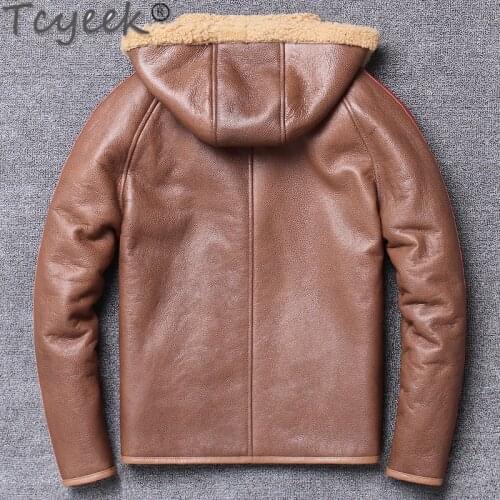 Natural Winter Genuine Leather Fur Coat Men Clothing Streetwear 200% Real Fur Coat Man Wool Liner Sheepskin Coats X-2202