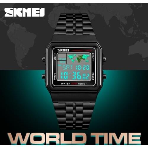 SKMEI Fashion Mens Watches Top Brand Luxury Countdown Stopwatch Electronic Digital Watch Men Waterproof Military Sports Watches