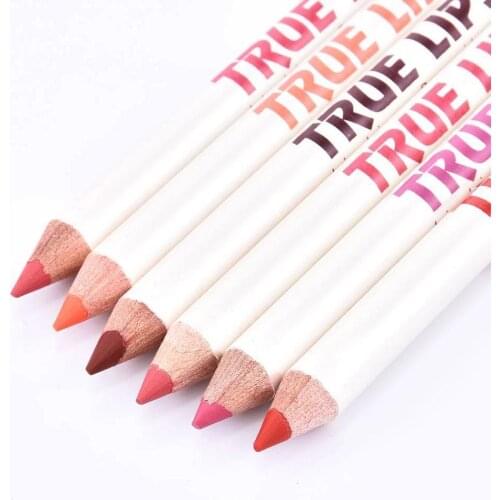 6 Pcs Stylish Sophisticated Cosmetic Lipstick Pen Professional Matte Waterproof Lady Charming Lip Liner Contour Makeup Lipstick