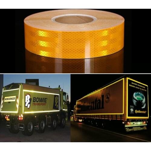 5cmx10m/Roll Warning Stickers Car Bumper Reflective Strips Safety Reflective Strip Tape Secure Reflector Decals Car Styling