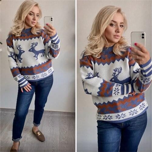 Ugly Christmas Sweater,Patterned Tree Reindeer Pullover,Knit Tops for Women,Loose Sweatshirt for Men La Ropa De Los Hombres