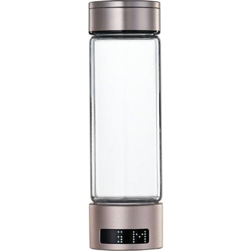 USB Rechargeable Hydrogen Rich Water Cups Ionized Water Generator SPE PEM Technology Ionizer LED Display 1000-1200ppb 400ml