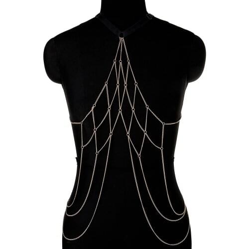 Sexy Body Chain Harness Gothic Chains For Women New Belly Female Bodysuit Jewelry Festival Girls Fashion Jewellery