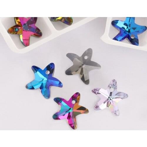 Star Shape Glass Rhinestones Strass Necklace Pendant Rhinestonse Craft Gems Rhinestone Clothing Dress Jewelry Decoration