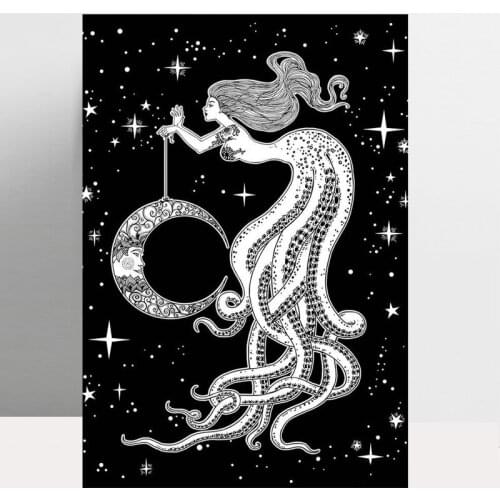 ZhuoAng Octopus Girl Clear Stamp / stamp DIY scrapbook / album decoration transparent seal / seamless seal
