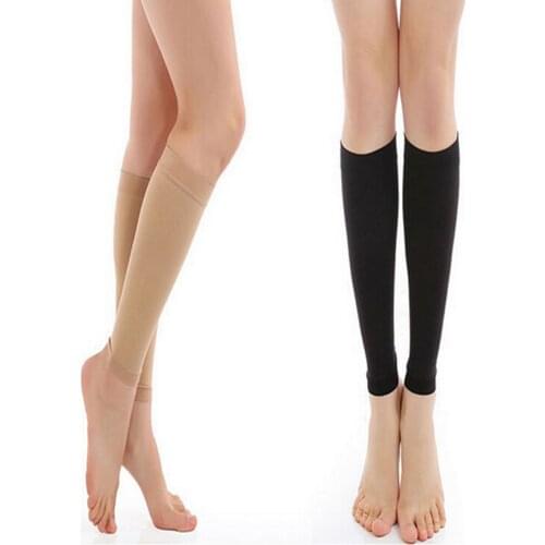 1Pair Women Men Support Leg Shin Socks Varicose Veins Calf Sleeve Compression Brace Wrap leg Shaping Massager for sports
