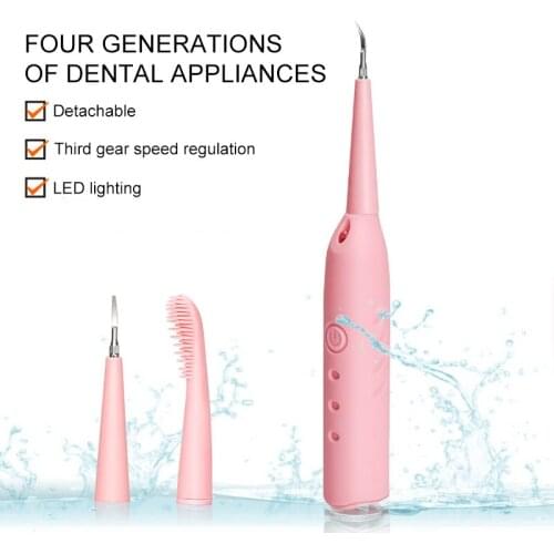 1pcs Portable Electric Sonic Scaler Tooth Calculus Remover Teeth Stains Tartar Cleaning Tool Dentist Oral Hygiene Health Care