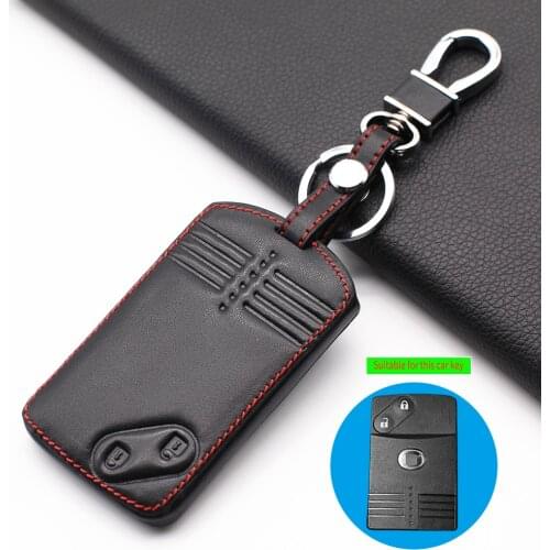 100% Leather Key Case Cover For Mazda 2 3 5 Premacy Miata 6 8 RX8 MX5 M8 CX-7 CX-9 Verisa MPV 2/3/4 Buttons Protector Fob