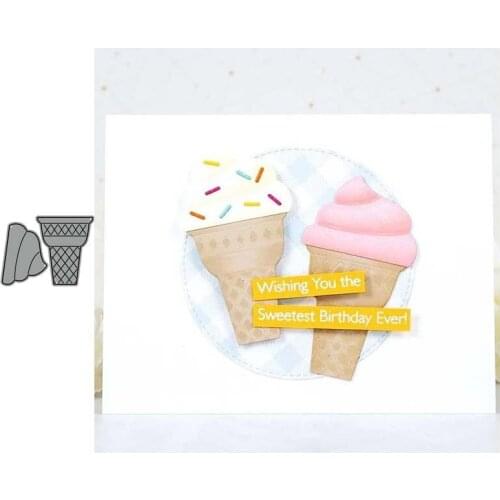 2020 ice cream Metal Cutting Dies DIY Scrapbooking Paper Photo Album Crafts Knife Mould Cards Embossing Mold Stencils for Decor