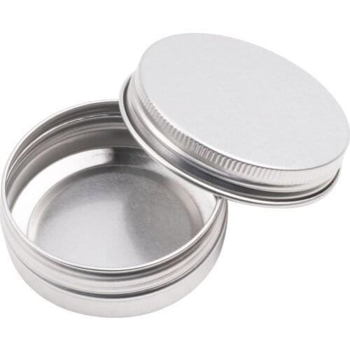 30 Aluminum Metal Storage Small Mason Jars Portable Travel Cosmetic Container Mini Lip Balm Lotion Sample Box Candy Pot with Lid
