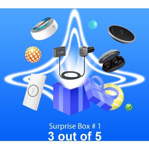 Amazing BOX 3 out of 5 Qi Wireless Charging Charger / TWS Earphone / POWER BANK / USB CAR CHARGER / Wireless Speaker