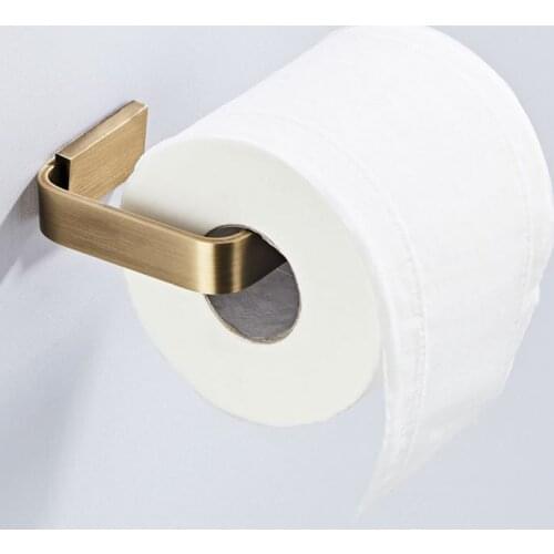 Antique Bathroom Hardware Pendant Brass Wall-mounted Roll Holder Brushed Toilet Paper Holder Mount Paper Towel Holder 5 Color