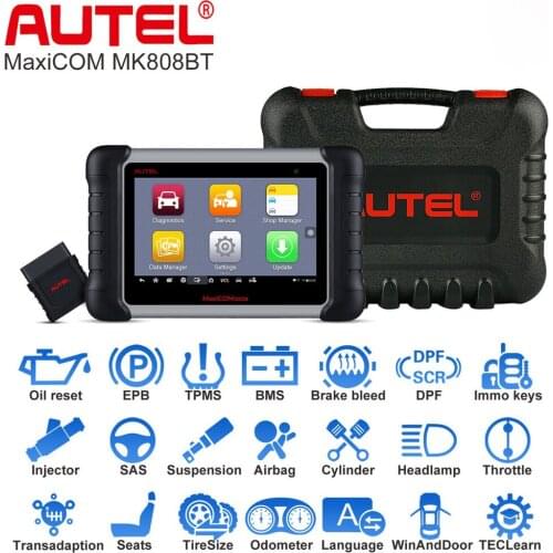 Autel MaxiCOM MK808BT OBD2 Diagnostic Scan Tool ABS SRS EPB DPF BMS SAS TPMS IMMO MK808 Code Reader