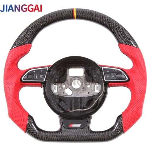 Car Steering Wheel 100% Carbon Fiber Suitable For Audi RS S3 2012-2016 Model