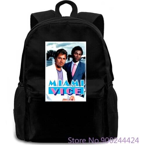 Miami Vice White Movie Poster All s . Comfortable women men backpack laptop travel school adult student
