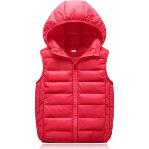 Children Down Warm Vest Autumn Winter Boys Thicken Waistcoat Girls Outerwear Vests Children High Quality Hooded Jackets Vest