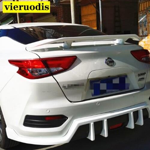 For Nissan Maxima 2016 2017 2018 - Up Rear Trunk Car Spoiler High Quality ABS Plastic Primer Color Car Tail Wing Decoration