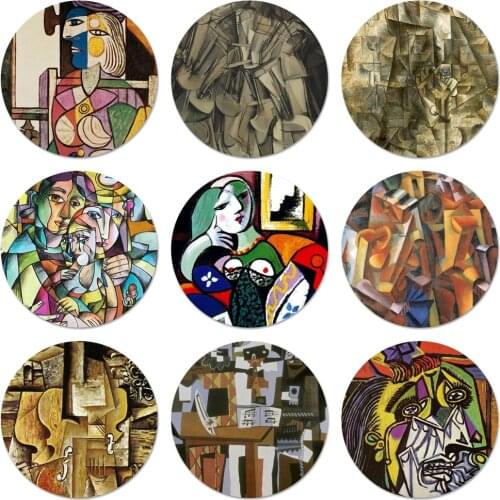 Pablo Picasso Art painting Icons Pins Badge Decoration Brooches Metal Badges For Backpack Decoration 58mm