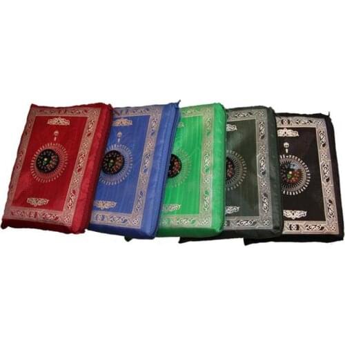 Eid mubarak Muslim Prayer Rug Mat Islamic For Pocket Folding Blanket with for Compass Prayer Mat SN32