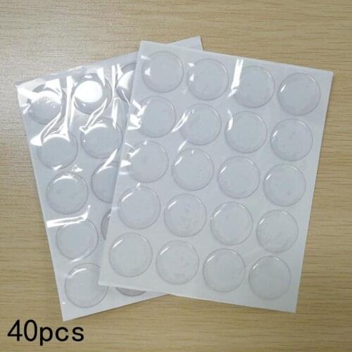 Round 40Pcs Patch Dots Bottle Cap Stickers Bottle Caps DIY Crafting Epoxy Resin Self Adhesive 25MM Transparent 3D Crystal