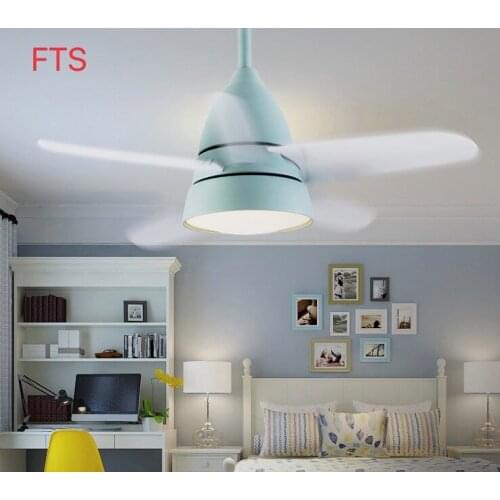 Nordic electric fan chandelier simple modern living room dining room childrens room net red bedroom LED ceiling fan light