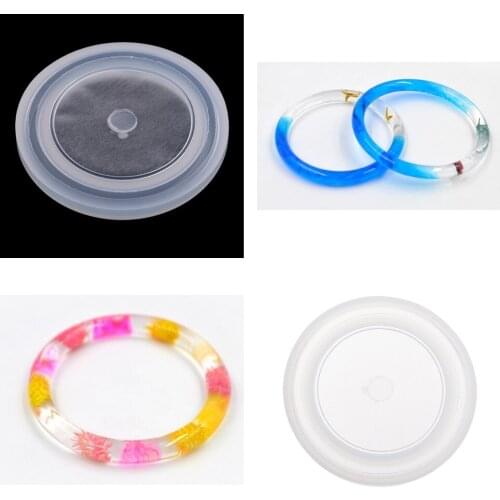 Multi Size High Quality High Temperature Resistance Clear Silicone Mould for Making Resin Bracelet Bangle DIY Craft Supplies