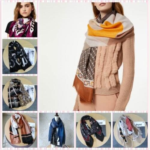 Fashion Italian foreign trade womens shawl scarf letter printed silk breathable silk scarf sunshade big square scarf neck