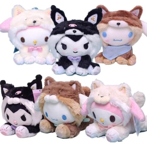 24Cm Kawaii Plush Toy Cinnamoroll My Melody Kuromi Doll Fashion Soft Cartoon Anime Plush Toy for Girls Birthday Gift