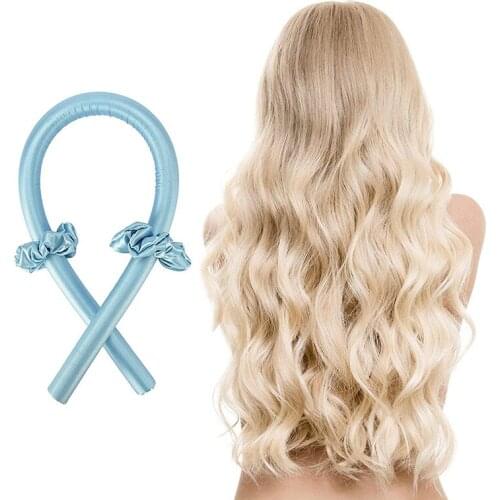 Heatless Curling Rod Headband Sponge Curler with Hair Ties and Clip No Heat Curls Ribbon Hair Roller DIY Hair Styling MH88