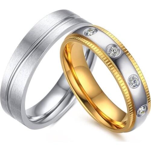 Wedding Rings for Women Men Fashion Silver Color AAA CZ Stones Alliance Promise Anniversary Band Ring Bijoux