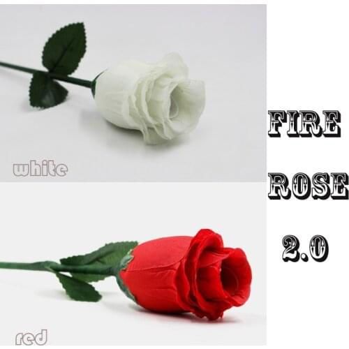 The Fire Rose 2.0 Magic Tricks One Rose Disappear to Three Magia Magiciain Stage Party Illusions Gimmick Props Mentalism Comedy
