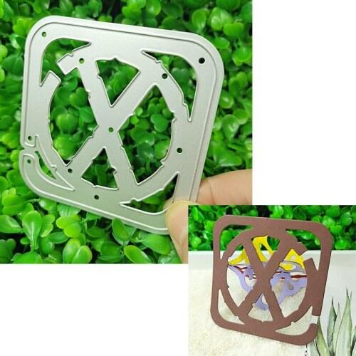 Suitable for Christmas metal cutting die DIY scrapbook and 3D greeting card multifunctional square background 2021 NEW