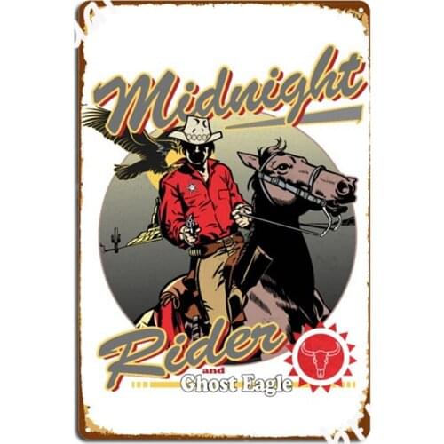 Midnight Rider And Ghost Eagle Metal Signs Custom Club Bar pub Garage Decoration Tin sign Posters