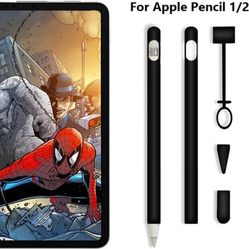 Portable Colorful Soft Silicone Case Cover For Apple iPad Pencil 1st 2td generation Accessories Anti Lost Pencil Silicone Case