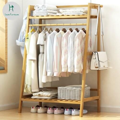 Louis Fashion Coat Racks Bedroom Solid Wood Hanger Simple