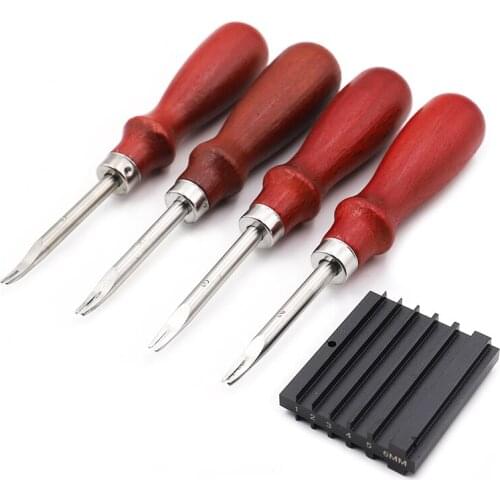 Leather Skiving Cutter Diamond Punch Awl Shovel Leather Polishing Repair Tool Mirror Sandpaper DIY Leather Craft Trimming Tool