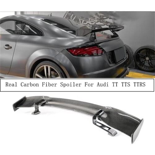 Real Carbon Fiber Spoiler For Audi TT TTS TTRS 2007-2022 High Quality Wing Lip Spoilers Car Accessories