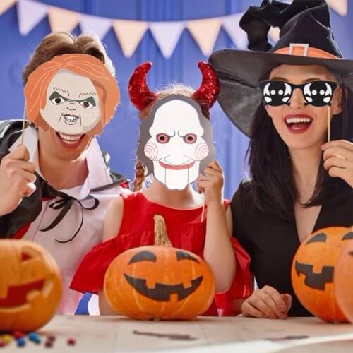 1set Photo Booth Props Halloween Funny Glasses Photobooth Tools Accessories for Home Party Decorations