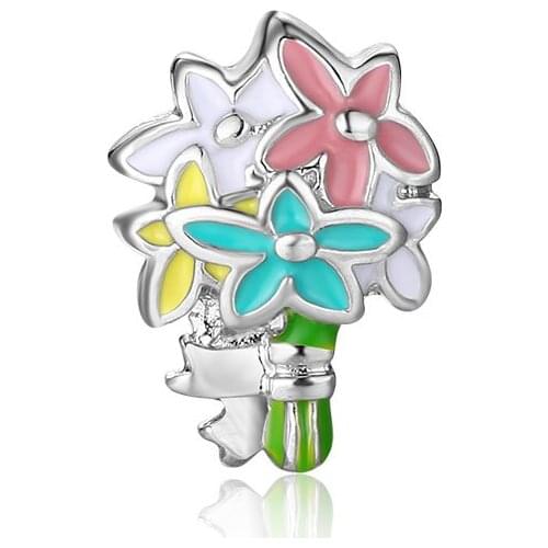 10pcs Bouquet Flowers Custom Floating Charms For glass living locket necklace Watches