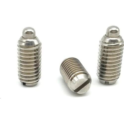 2pcs M10-M16 Slotted latch head springs positioning screw hex socket telescopic convex pin spring plunger bolt 19mm-24mm long
