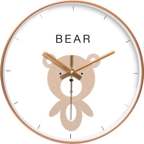 Bear 3D Wall Clock Silent Movement Professional Bear Wall Clock Large Size For Home Decoration Duvar Saati For Living Room
