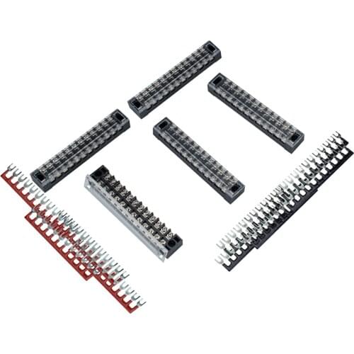 5Pcs 12P Screw Barrier Terminal Block 12 Postions Terminal Barrier Strips
