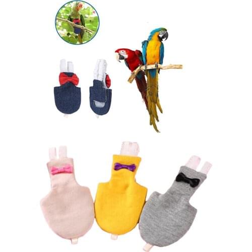 7 Colors Bird Parrot Diaper Flight Suit Nappy Clothes For Green Cheek Conure Parakeet Cockatiels Pigeons Medium Large Pet Bird